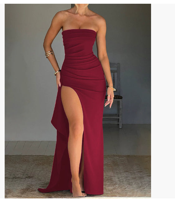 Slim Split Sleeveless Dress
