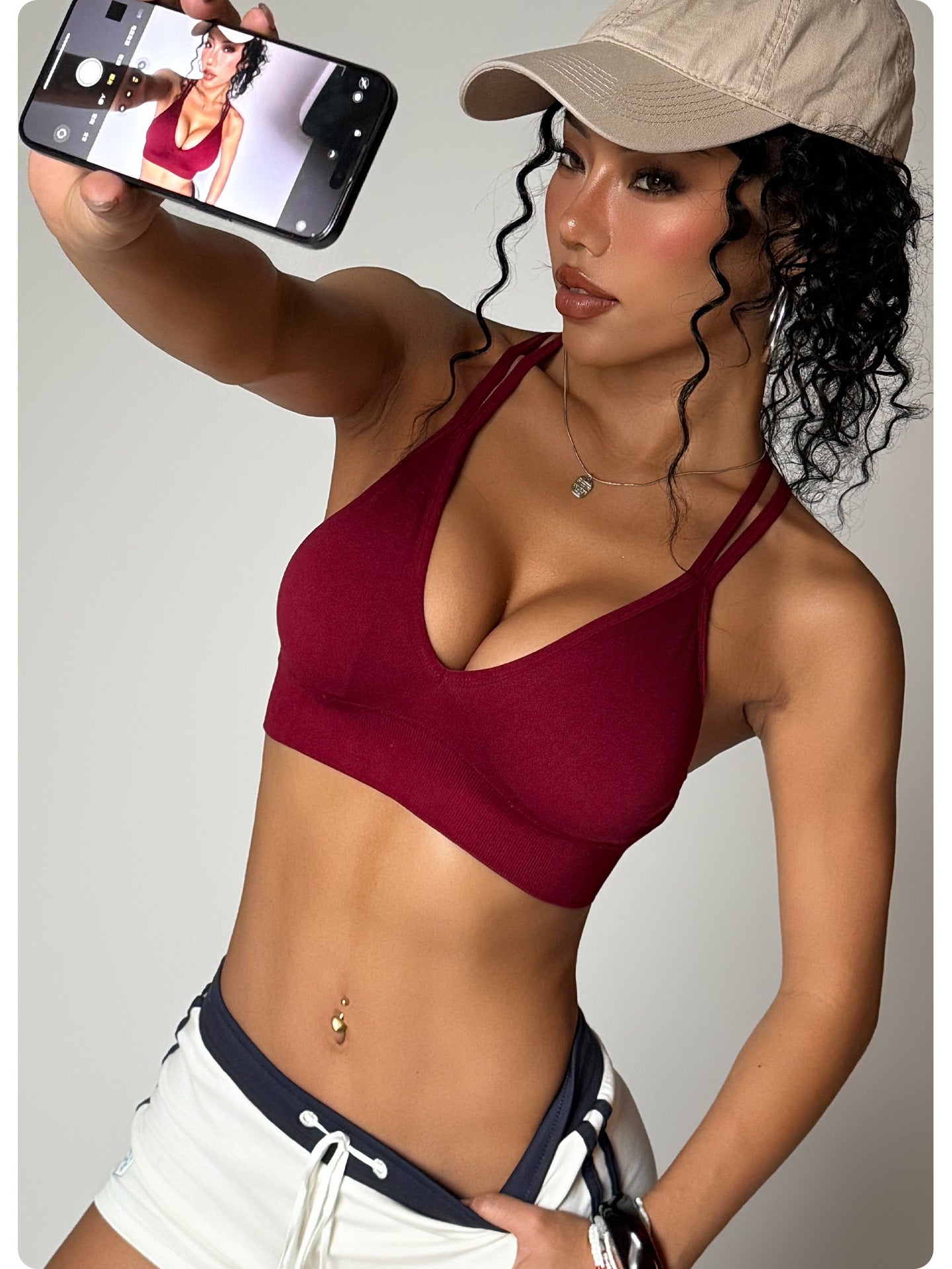 Camisole strap sports bra color options