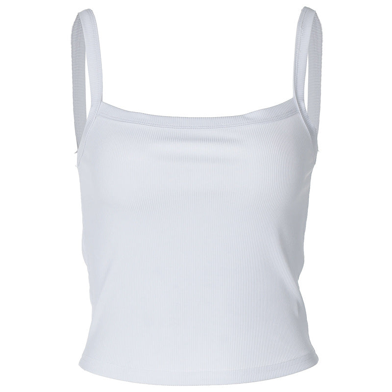 Backless slim camisole strap detail