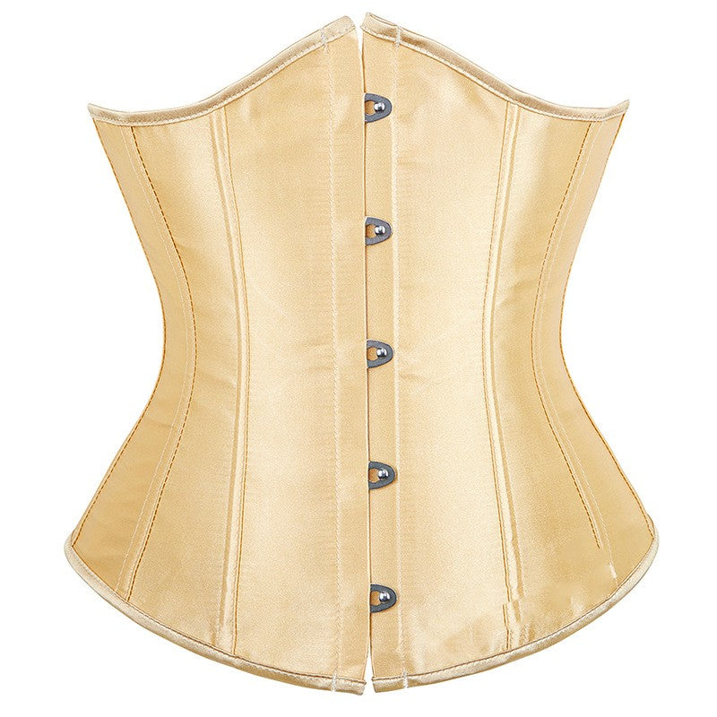 Satin waist cincher belt back view