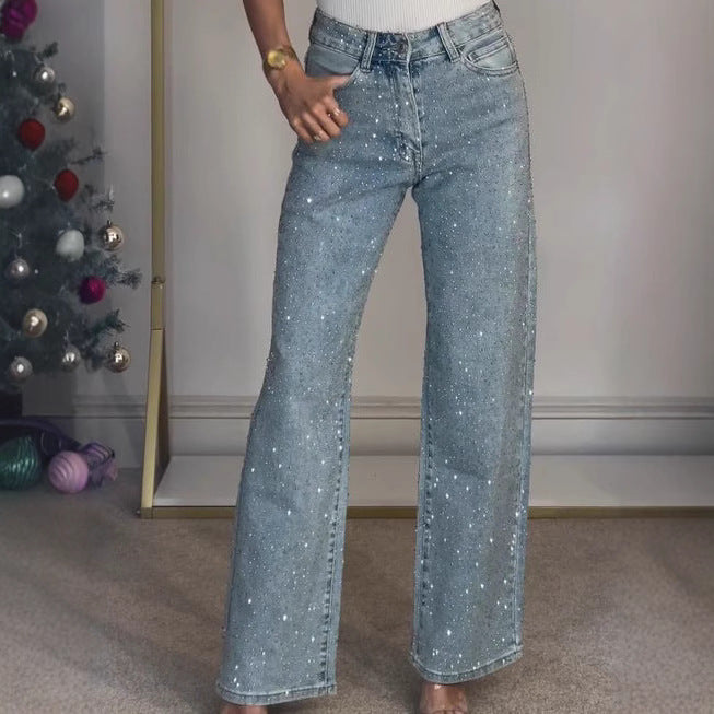 High waist street trousers side view
