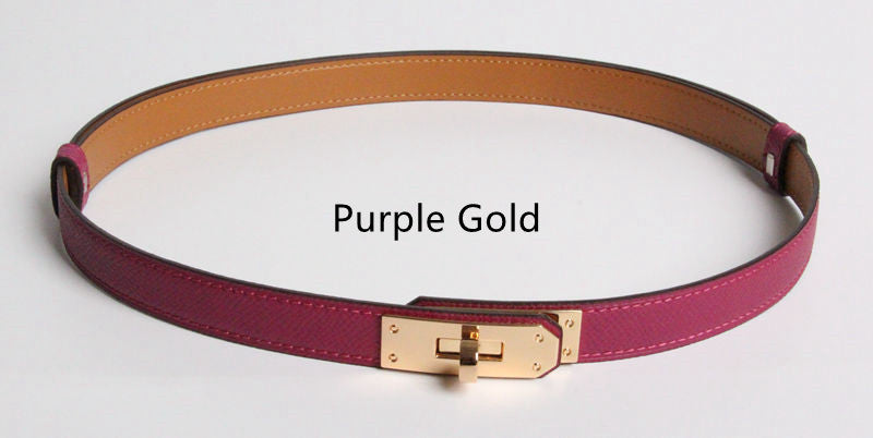Women's vintage slim belt side view