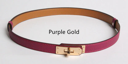 Women's vintage slim belt side view