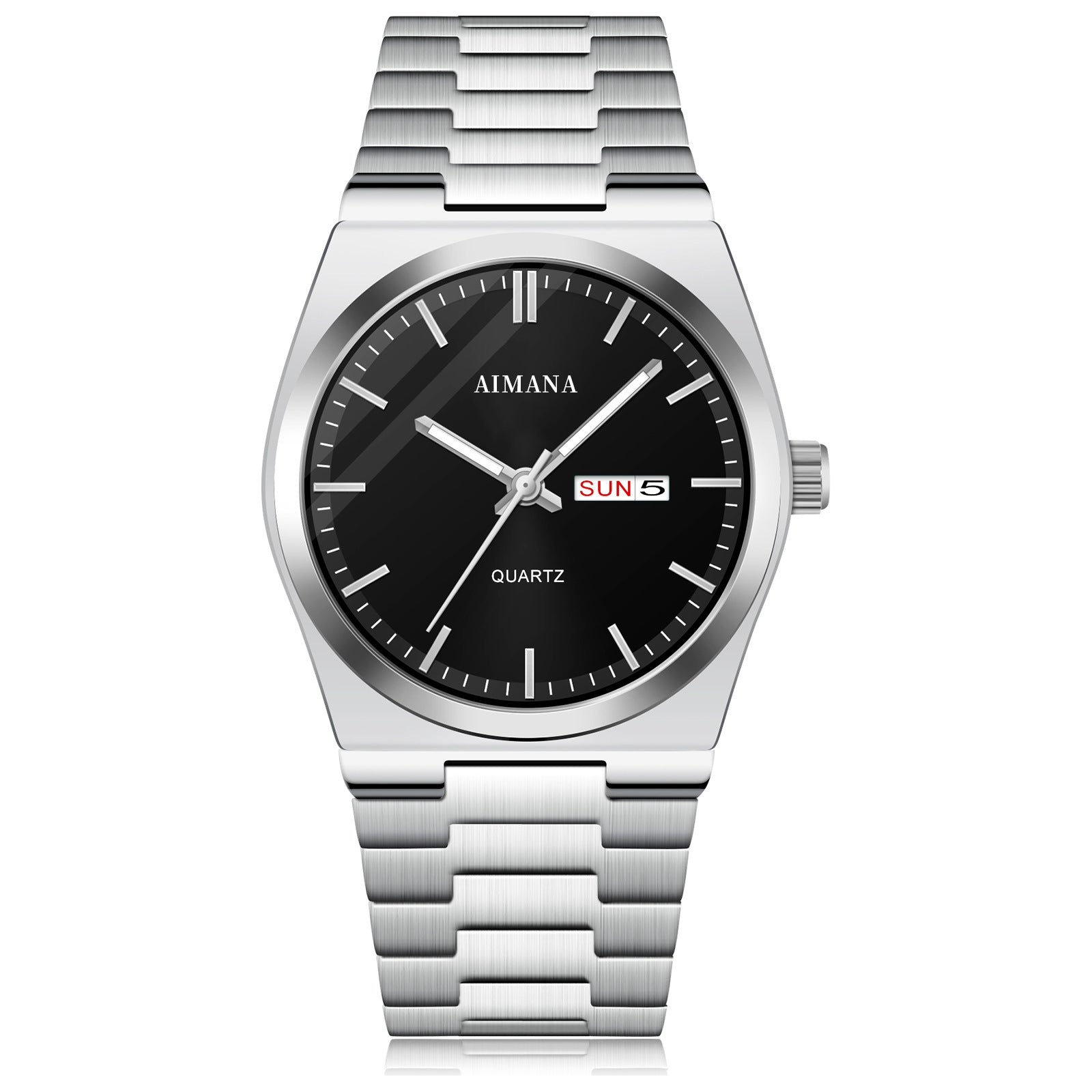 Marine quartz watch clasp detail
