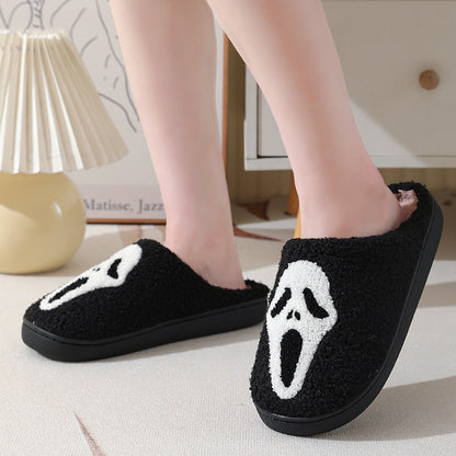 Unisex Skull Cotton Slippers