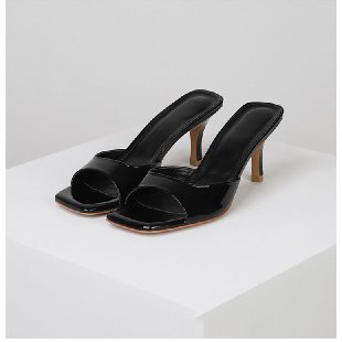Women's high heel slippers toe strap