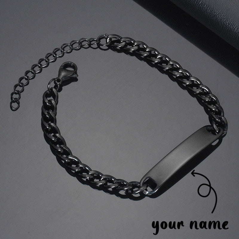 Signature chain bracelet side view