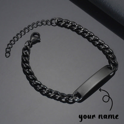 Signature chain bracelet side view