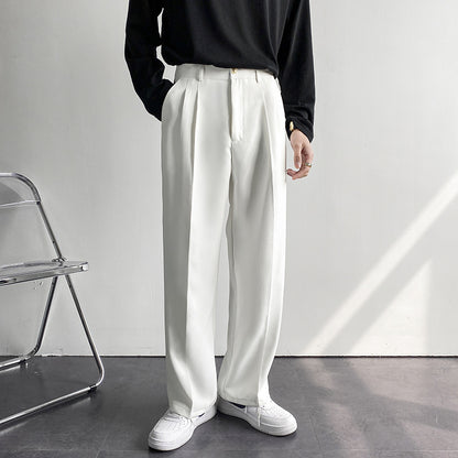 Women's loose casual pants full length model