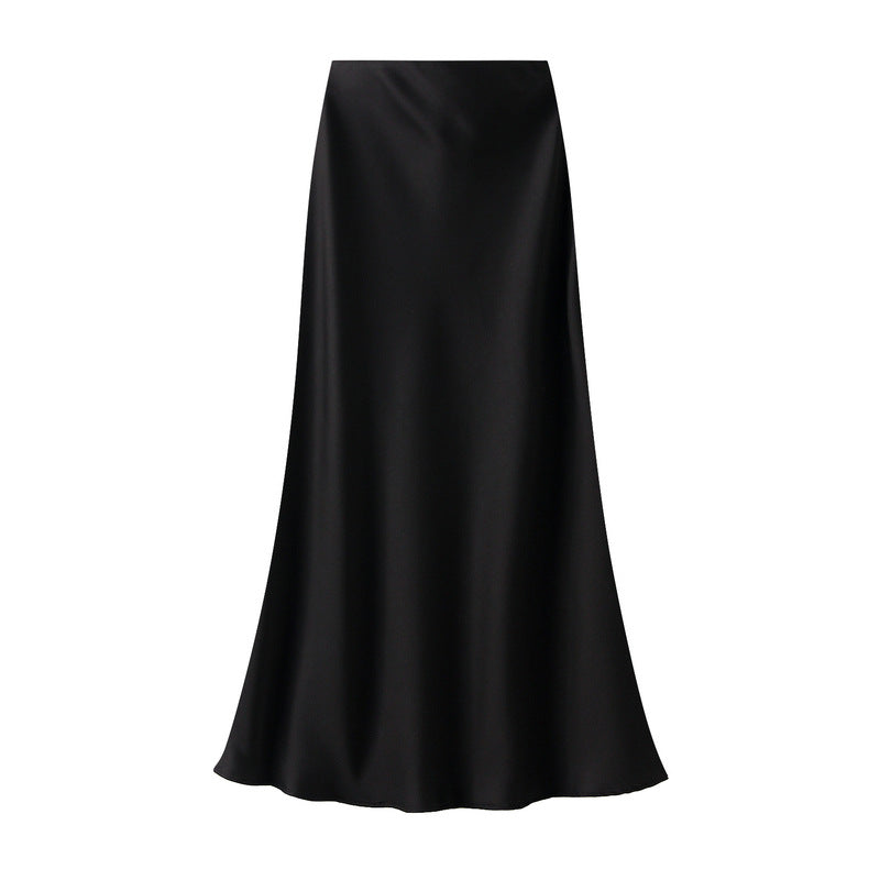 Women's silk skirt fabric close-up