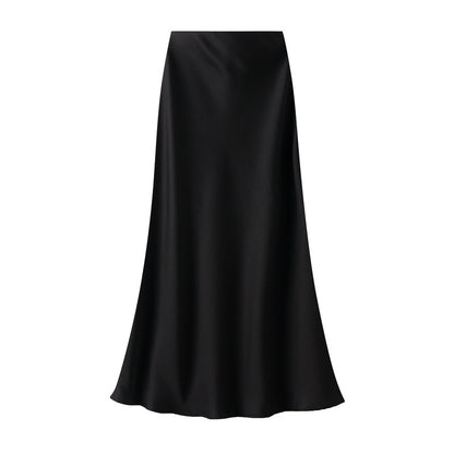 Women's silk skirt fabric close-up