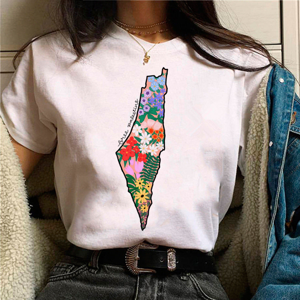 Tokyo Palestine graphic tee back view