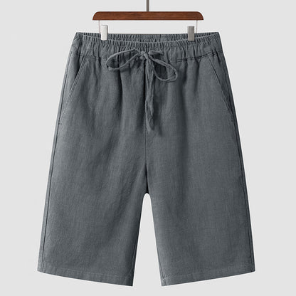 Heritage linen shorts side view