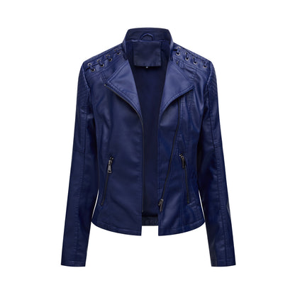 Women’s Short Slim Fit Leather Jacket