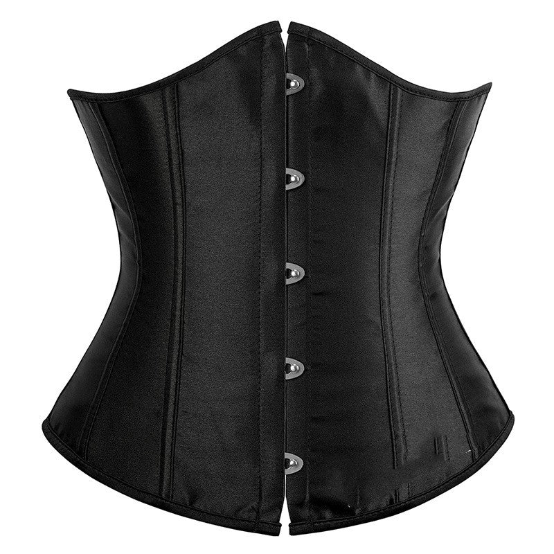 Satin waist cincher belt on model