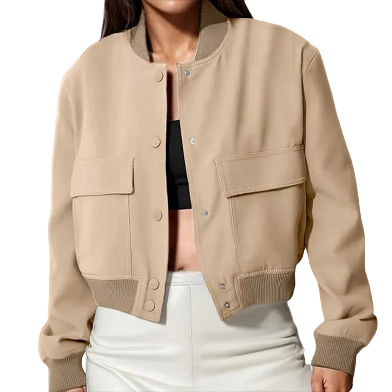 Stand collar pocket jacket main view