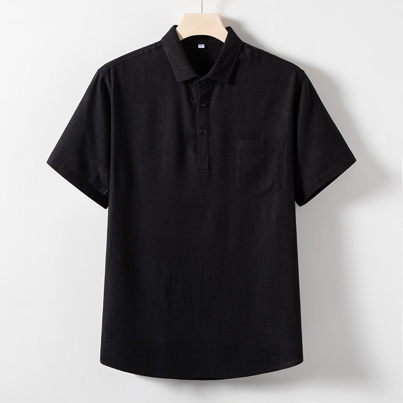 Premium Casablanca linen polo collar detail