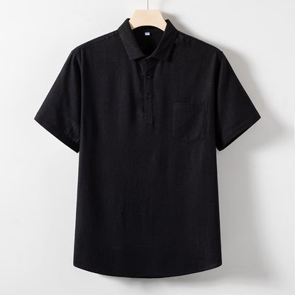 Premium Casablanca linen polo collar detail