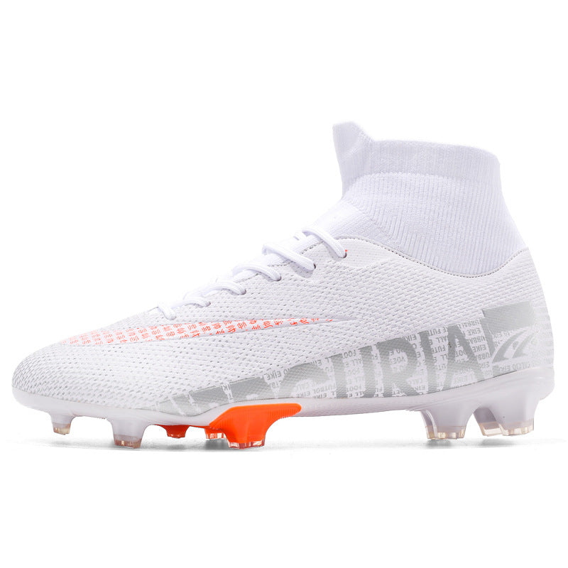 High top stud football boots side view