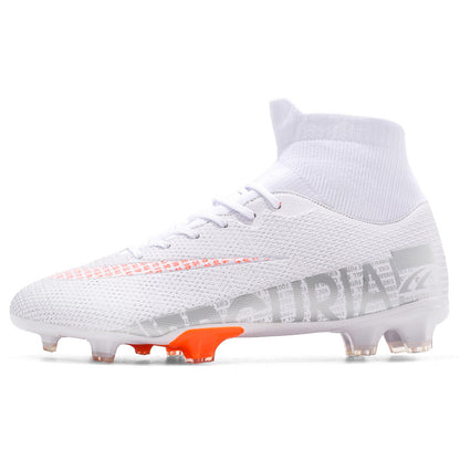High top stud football boots side view