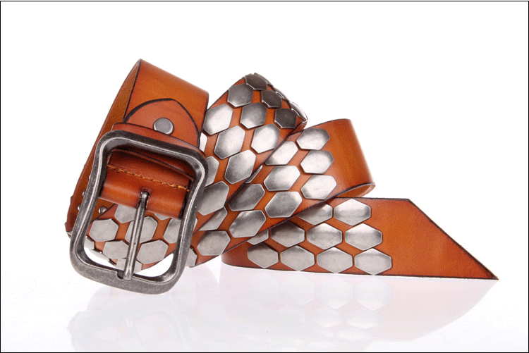 Premium Full-grain Leather Tan Belt