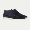 Men's premium high suede loafer slip-on shoes in black