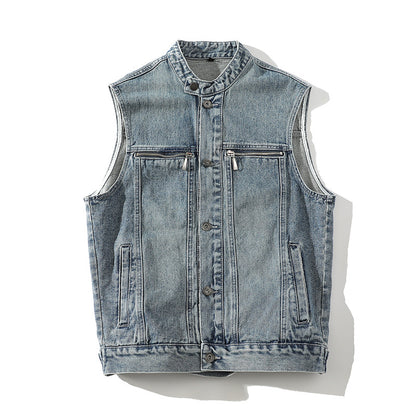 Washed Denim Vest