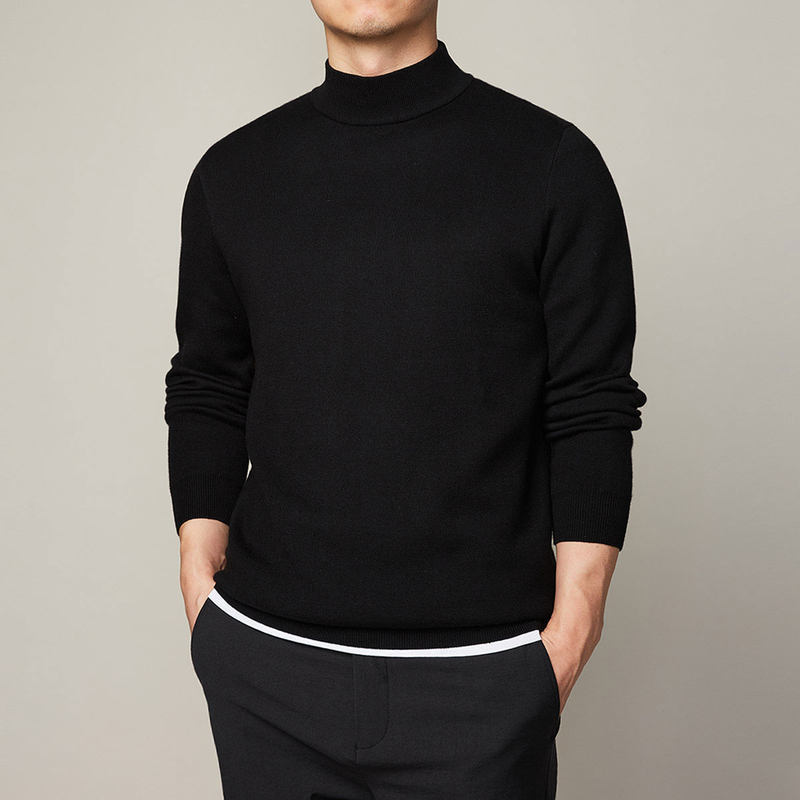 Refined fall turtleneck lifestyle styled