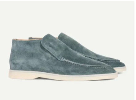 Men's premium high suede loafer styled outfit