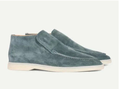 Men's premium high suede loafer styled outfit