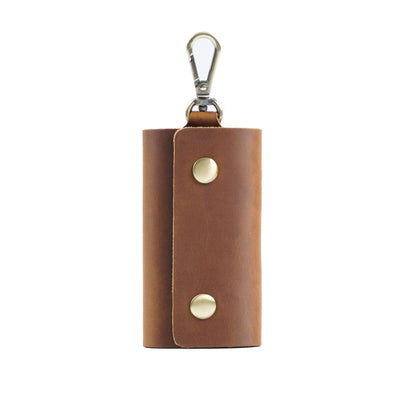 Leather key bag close-up