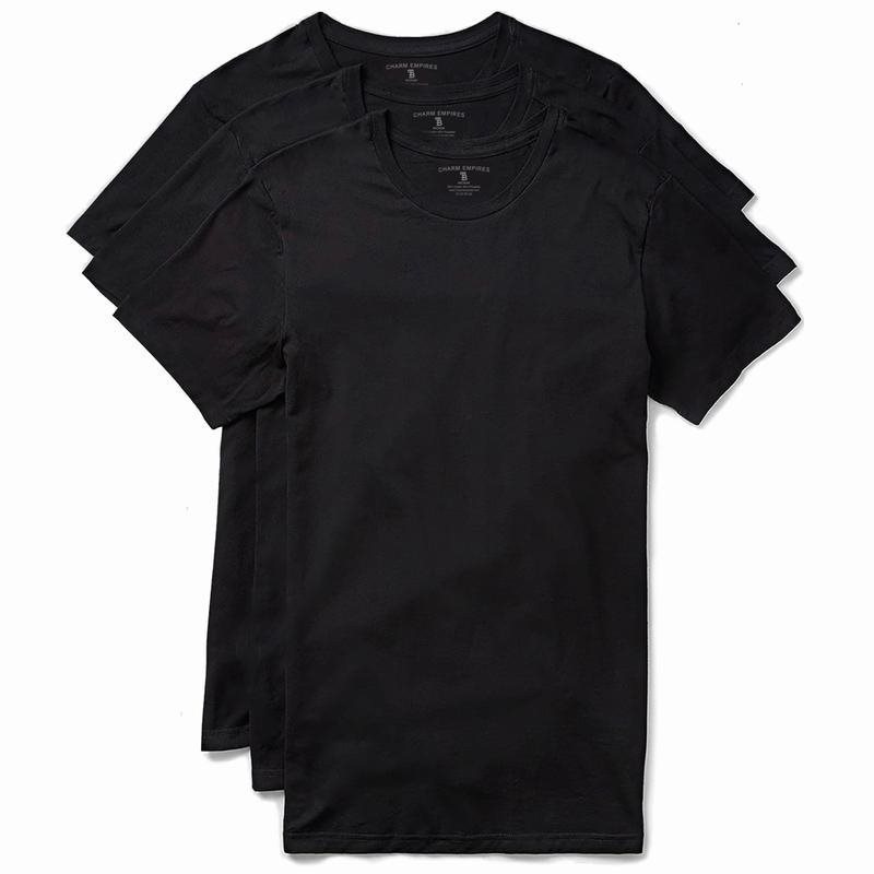 Men's slim fit crewneck tees pack color options