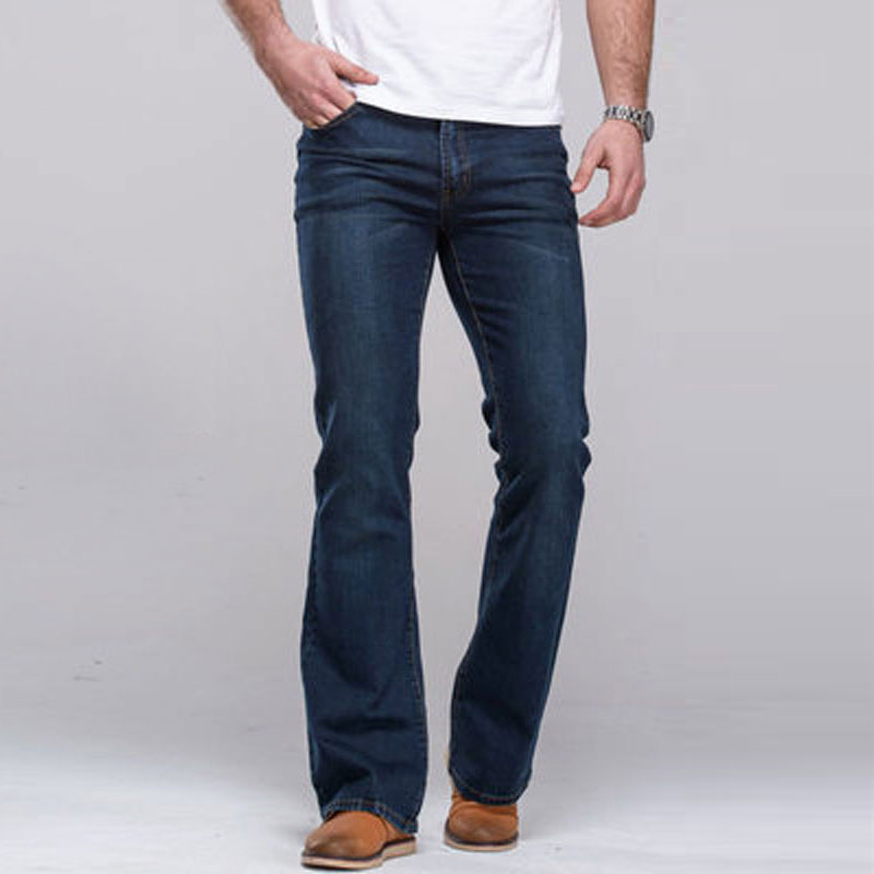 Men's slim washed jeans fabric close-up