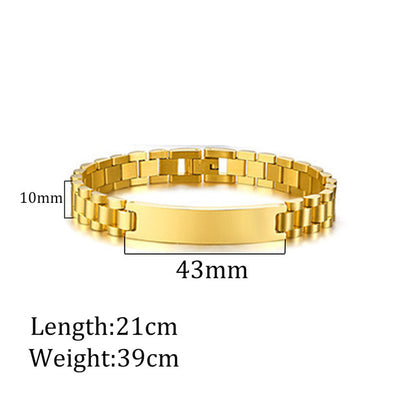 Signature chain bracelet clasp close-up