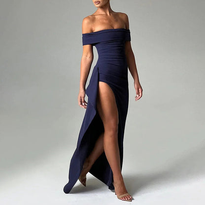 Slim split sleeveless dress lifestyle