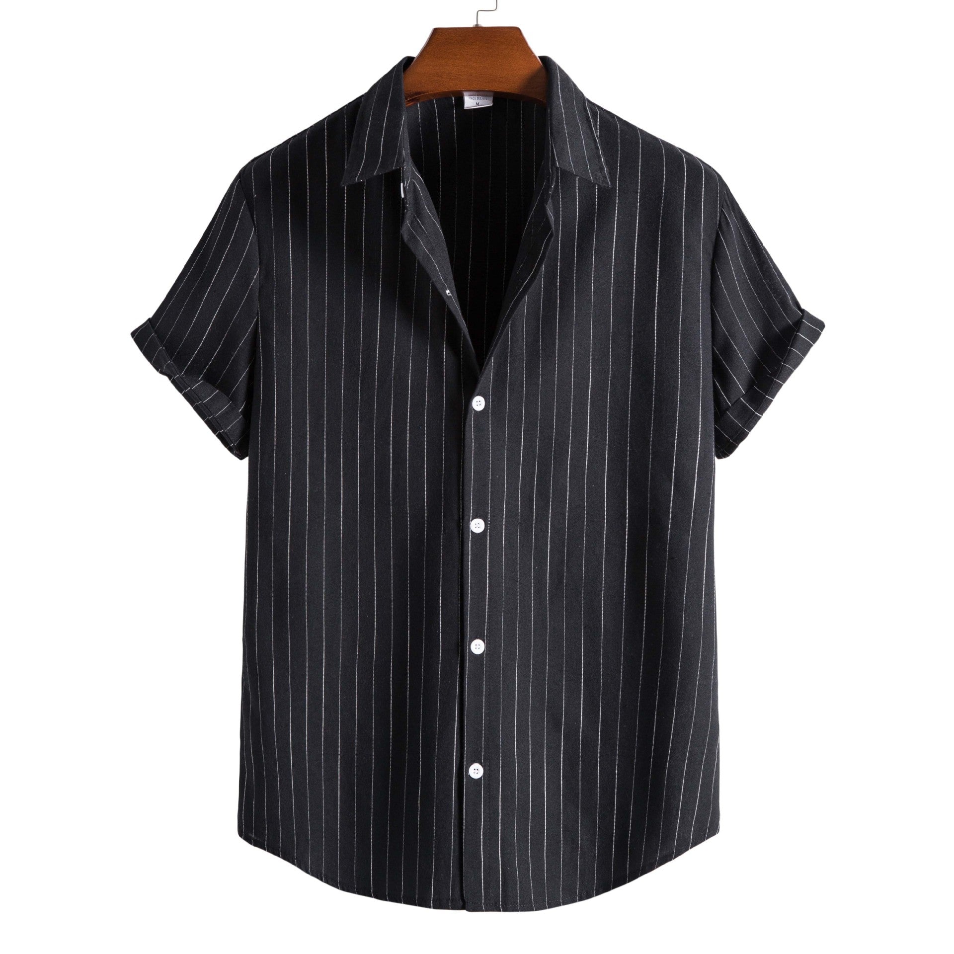 Men's casual striped shirt lifestyle styled