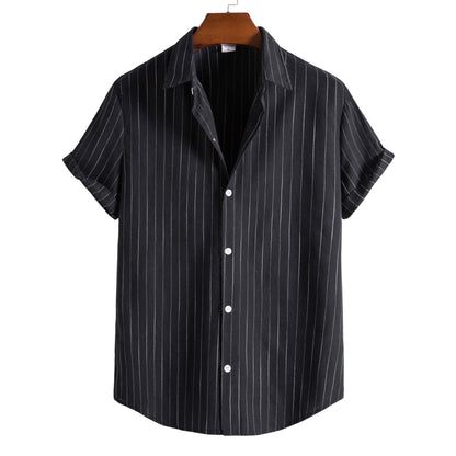 Men's casual striped shirt lifestyle styled