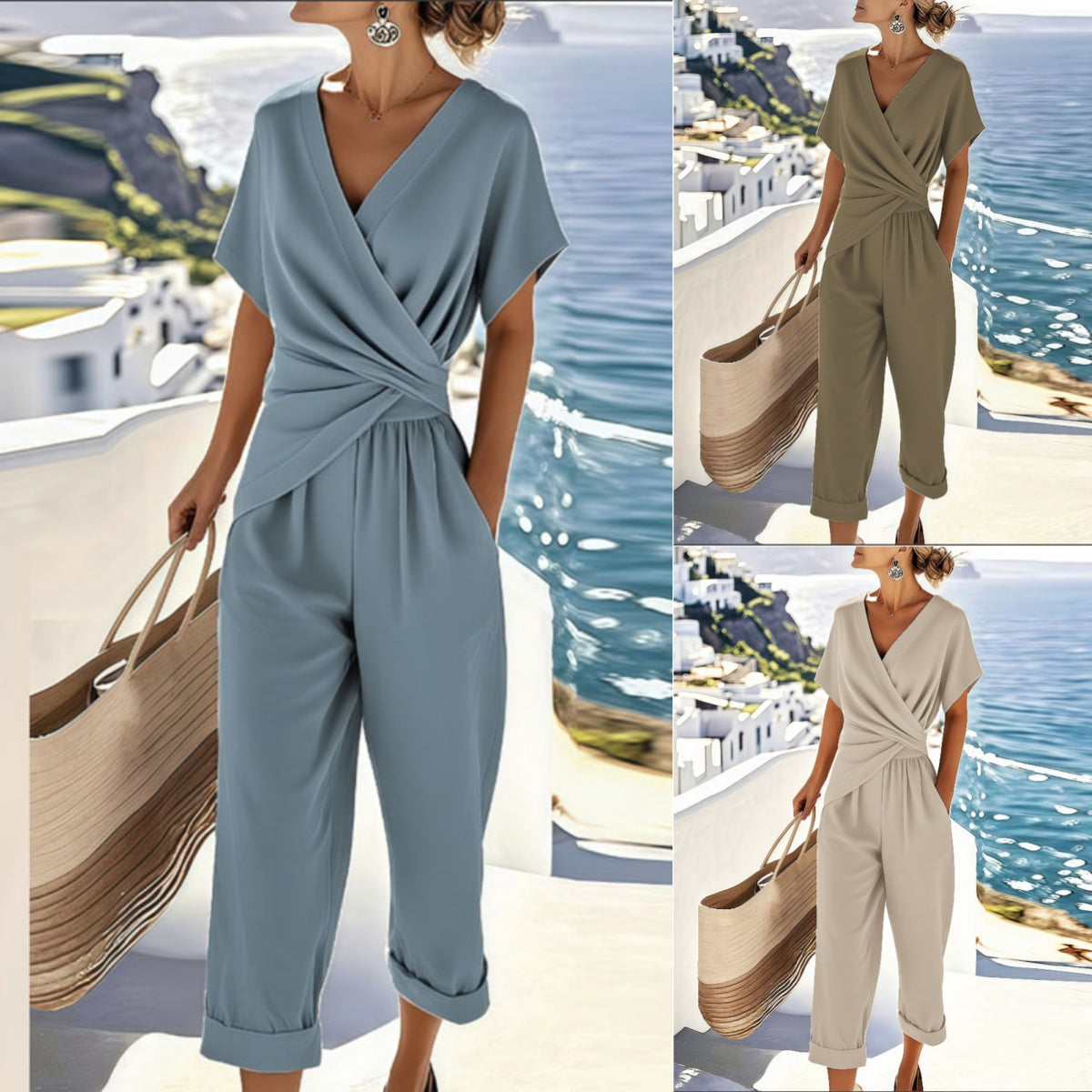 Irregular pleated two-piece set top detail