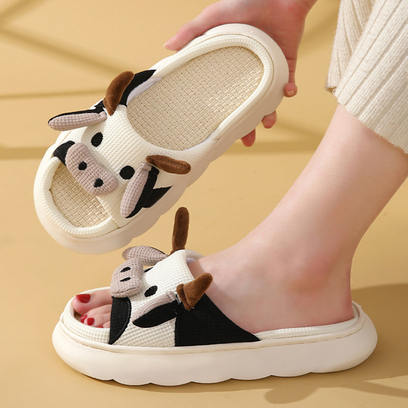 Cartoon animal home slippers sole view