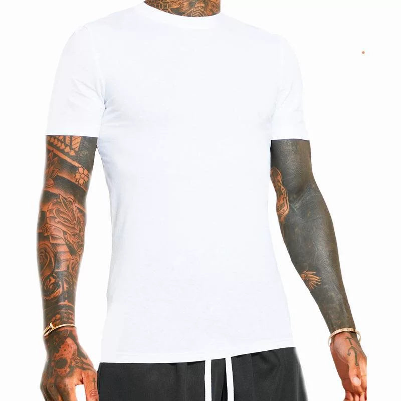 Men's slim fit crewneck tees pack back view