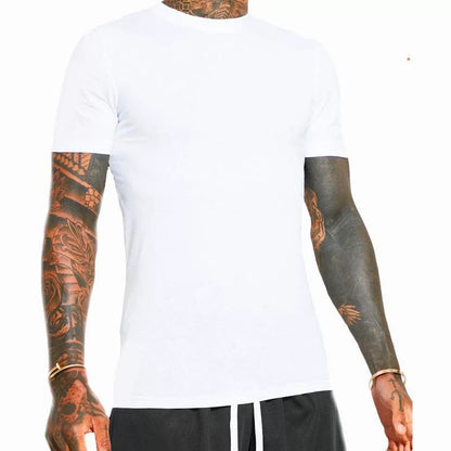 Men's slim fit crewneck tees pack back view