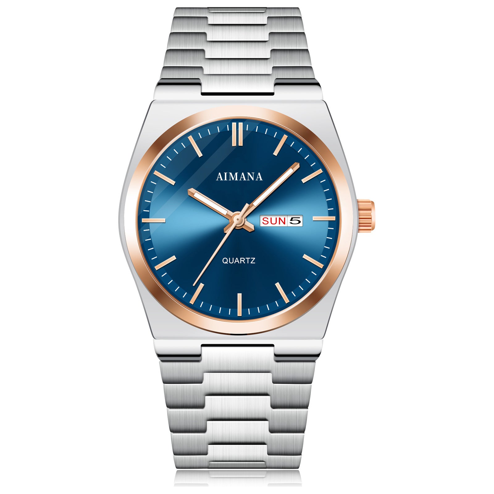 Marine quartz watch on wrist lifestyle