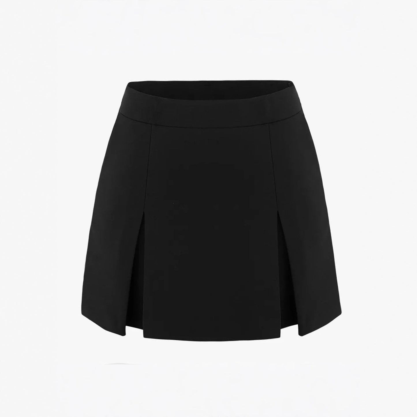 Zip front slit culottes skirt lifestyle