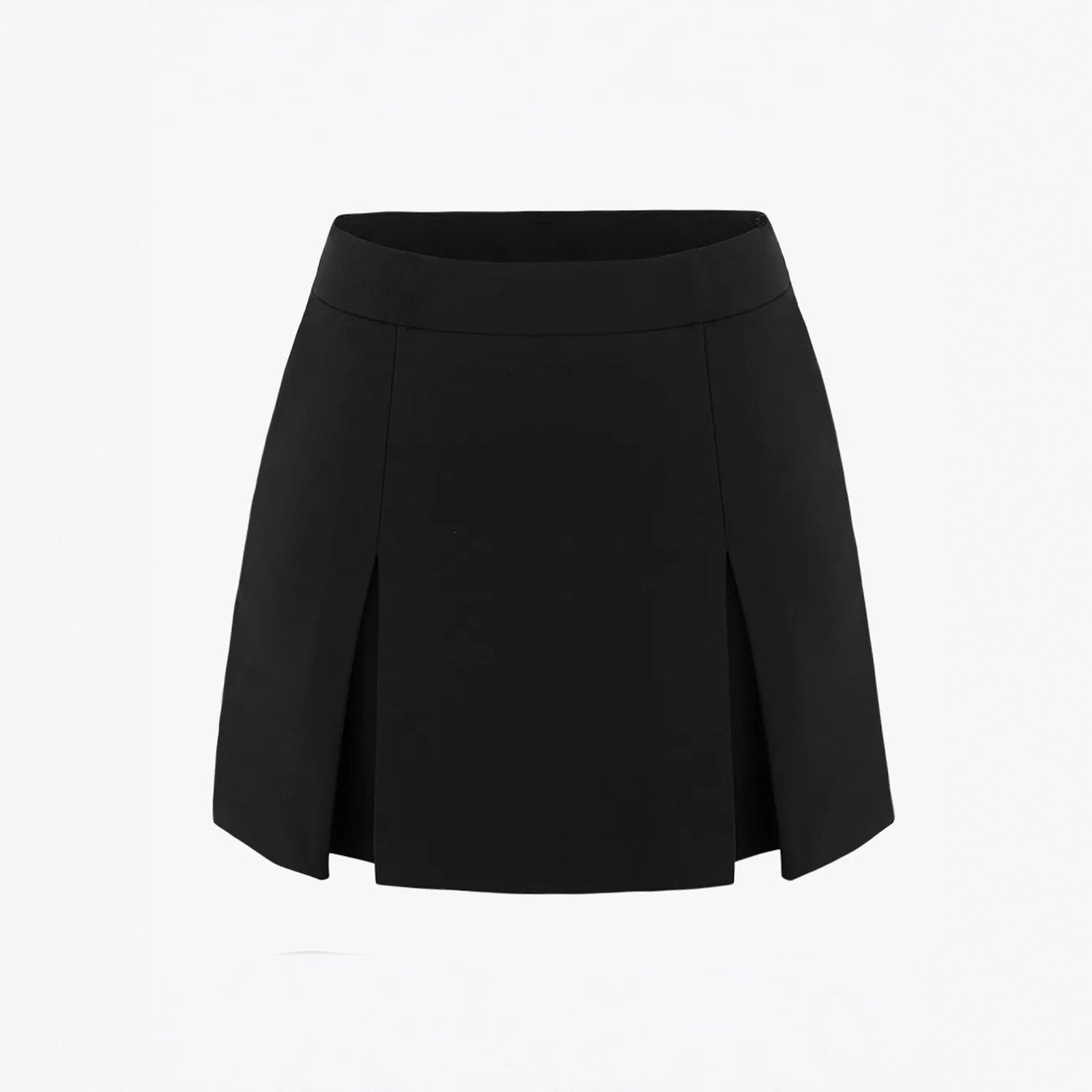 Zip front slit culottes skirt lifestyle