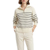 Women's chic knit striped sweater preppy old money style