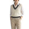 Women's rich knit sweater vest preppy old money style