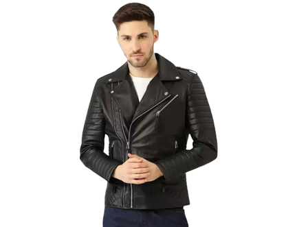 Men’s Faux Leather Edge Jacket