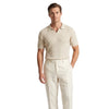 Premium ribbed polo main view on model