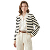 Women's premium striped wool vest preppy old money knit