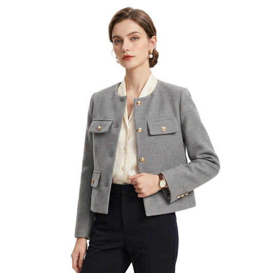 Women's Savile crop blazer tailored old money office jacket